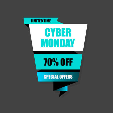 Cyber Monday sale label tag. Buy Now. Special offer price sign. Advertising Discounts symbol. Coupon offer. For art template designのイラスト素材