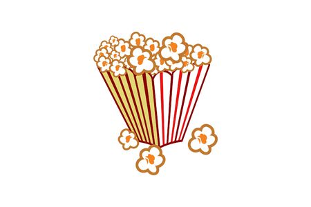 popcorn in the cupのイラスト素材