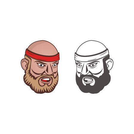 Master head cartoon character eps vectorのイラスト素材