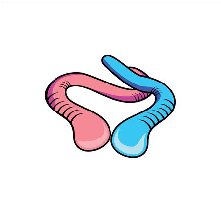 Gummy worm design vector formatのイラスト素材