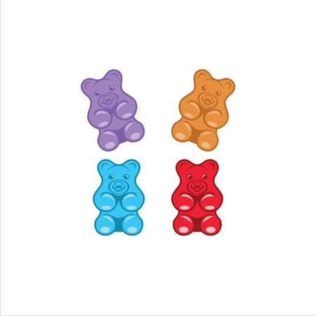 Gummy bear candy illustration design vector formatのイラスト素材