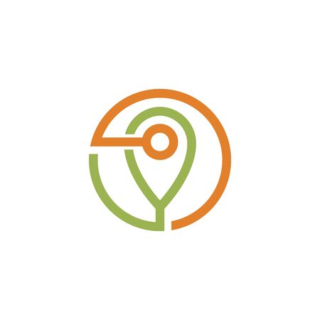 vector of map location logo sign vector design eps formatのイラスト素材