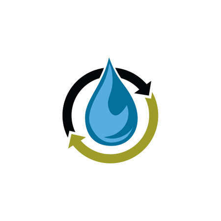 Water recycle logo sign designのイラスト素材