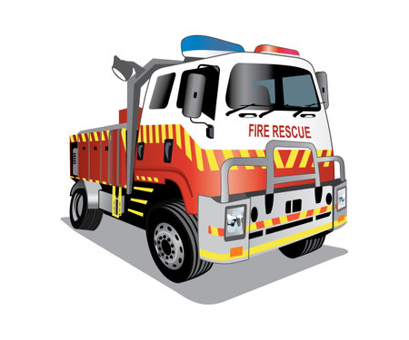 Fire rescue truck cartoon designのイラスト素材
