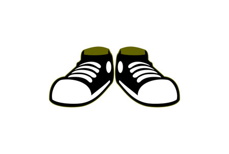 Black casual shoes designのイラスト素材