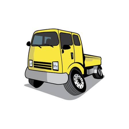 Pickup truck cartoon designのイラスト素材