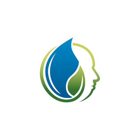 Nature health care logo designのイラスト素材