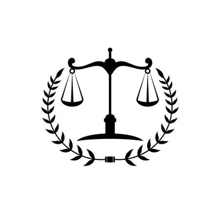 Justice law logo design illustration vector  format , suitable for your design needs, logo, illustration, animation, etc.のイラスト素材
