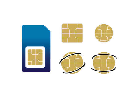 Sim card design illustration , suitable for your design needs, logo, illustration, animation, etc.のイラスト素材