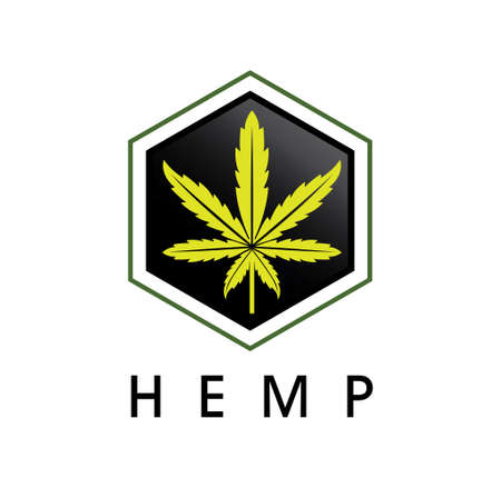 Hemp marijuana leaf logo design illustration vector  format , suitable for your design needs, logo, illustration, animation, etc.のイラスト素材