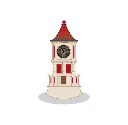Iconic clock tower design illustration vector  format , suitable for your design needs, logo,...