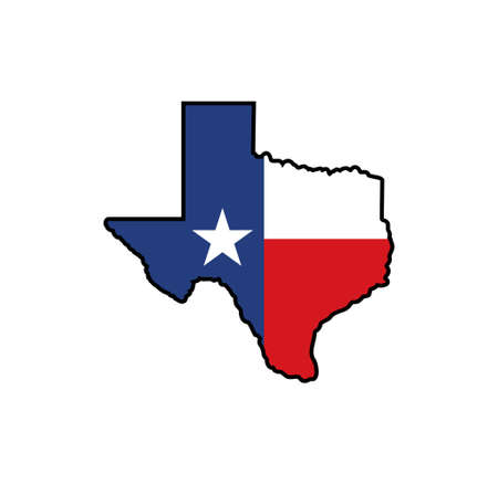 Texas map with flag design illustration vector  format , suitable for your design needs, logo, illustration, animation, etc.のイラスト素材