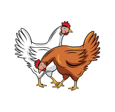 Chicken design illustration vector  format , suitable for your design needs, logo, illustration, animation, etc.のイラスト素材