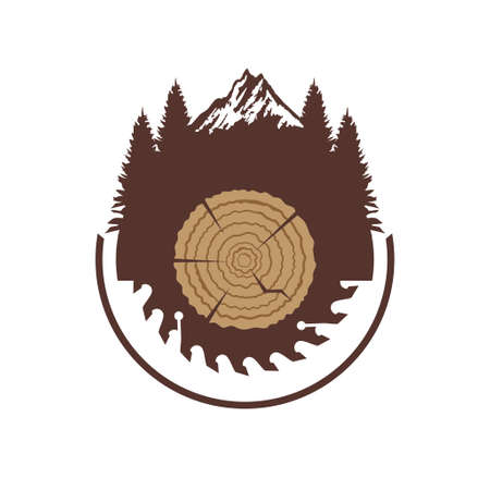 Millwood logo design illustration vector  format , suitable for your design needs, logo, illustration, animation, etc.のイラスト素材