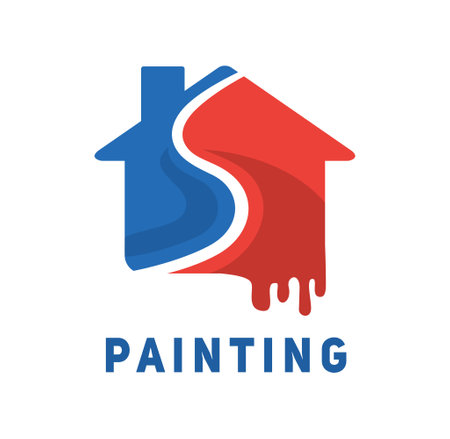 Painting company logo design illustration vector  format , suitable for your design needs, logo, illustration, animation, etc.のイラスト素材