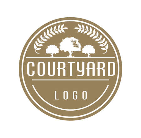 Courtyard logo design illustration vector  format , suitable for your design needs, logo, illustration, animation, etc.のイラスト素材
