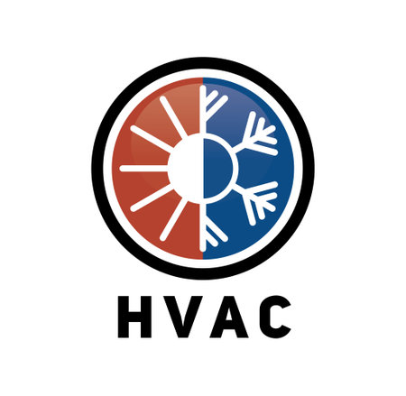 HVAC logo design illustration vector  format , suitable for your design needs, logo, illustration, animation, etc.のイラスト素材