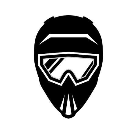 Motocross helmet illustration vector  format , suitable for your design needs, logo, illustration, animation, etc.のイラスト素材