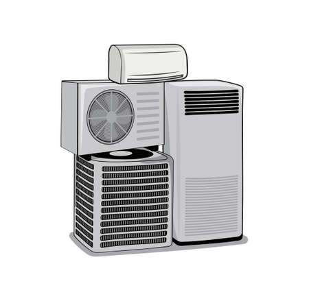 Air Conditioner devices design illustration vector  format , suitable for your design needs, logo, illustration, animation, etc.のイラスト素材