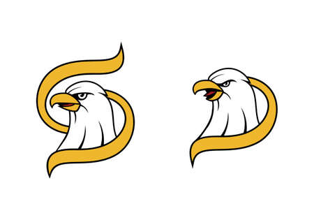 Eagle head design illustration vector  format , suitable for your design needs, logo, illustration, animation, etc.のイラスト素材