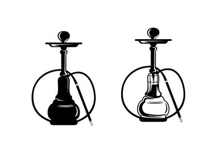 Hookah design illustration vector  format , suitable for your design needs, logo, illustration, animation, etc.のイラスト素材