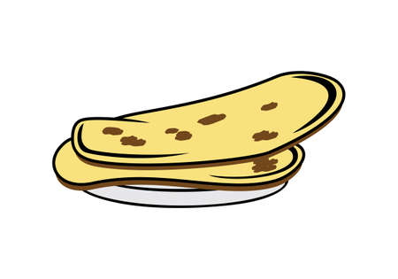 Indian prata bread design illustration vector  format , suitable for your design needs, logo, illustration, animation, etc.のイラスト素材
