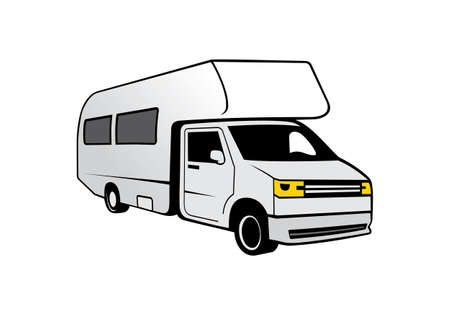 RV recreational vehicle design illustration vector eps format , suitable for your design needs, logo, illustration, animation, etc.のイラスト素材