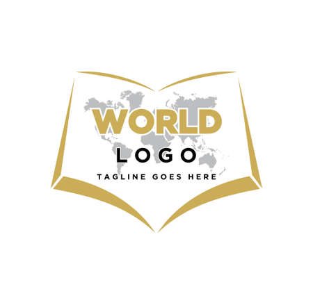 Map book design illustration vector format , suitable for your design needs,  illustration, animation, etc.のイラスト素材