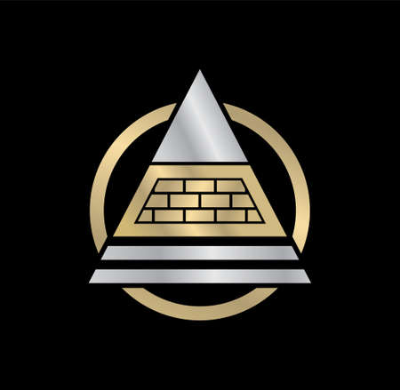 Pyramid logo design illustration vector eps format , suitable for your design needs, logo, illustration, animation, etc.のイラスト素材