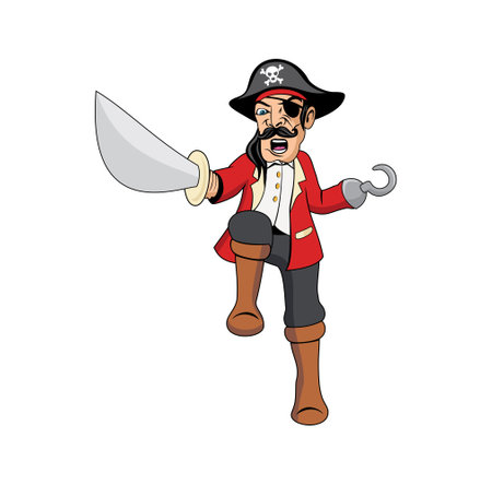 Cartoon of pirates design illustration vector eps format , suitable for your design needs, logo, illustration, animation, etc.のイラスト素材
