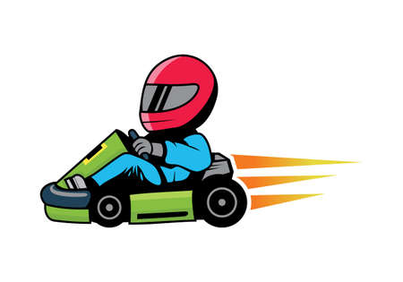Carting cartoon design illustration vector eps format , suitable for your design needs, logo, illustration, animation, etc.のイラスト素材