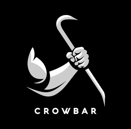 Crowbar design illustrationのイラスト素材