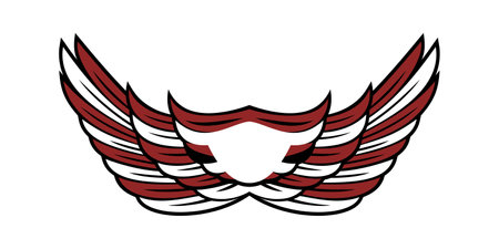 Wing design illustrationのイラスト素材