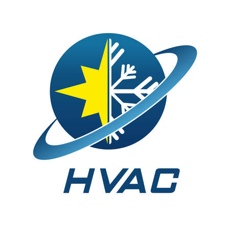 HVAC logo design illustrationのイラスト素材