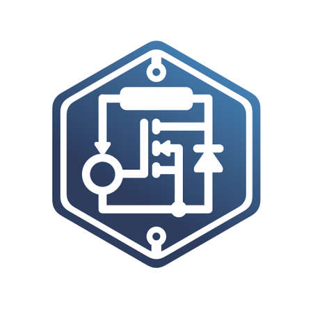 Electronic circuit design illustrationのイラスト素材