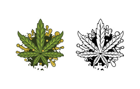Cannabis Oil Design Illustration vector eps format , suitable for your design needs, logo, illustration, animation, etc.のイラスト素材
