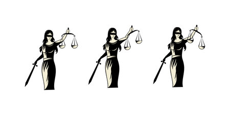 Lady Justice Law Design Illustration vector eps format , suitable for your design needs, logo, illustration, animation, etc.のイラスト素材