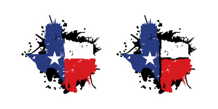 Texas Map With Flag Grunge Design Illustration vector eps format , suitable for your design needs, logo, illustration, animation, etc.のイラスト素材
