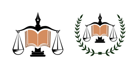 University of Law Logo Design Illustration vector eps format , suitable for your design needs, logo, illustration, animation, etc.のイラスト素材