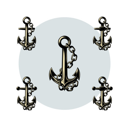 Anchor Design Illustration vector eps format , suitable for your design needs, logo, illustration, animation, etc.のイラスト素材
