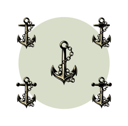 Anchor Design Illustration vector eps format , suitable for your design needs, logo, illustration, animation, etc.のイラスト素材