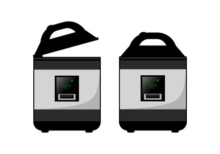 Rice Cooker Cartoon Design Illustration vector eps format , suitable for your design needs, logo, illustration, animation, etc.のイラスト素材