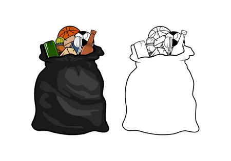 Trash Bag Design Illustration vector eps format , suitable for your design needs, logo, illustration, animation, etc.のイラスト素材