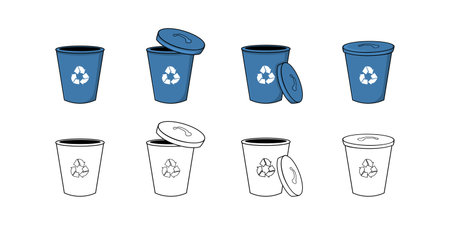 Rubbish Bin Design Illustration vector eps format , suitable for your design needs, logo, illustration, animation, etc.のイラスト素材