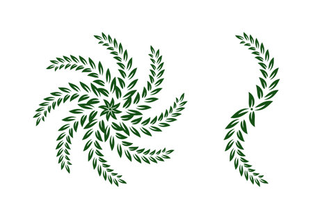 Leaves Wreath Design Illustration vector eps format , suitable for your design needs, logo, illustration, animation, etc.のイラスト素材