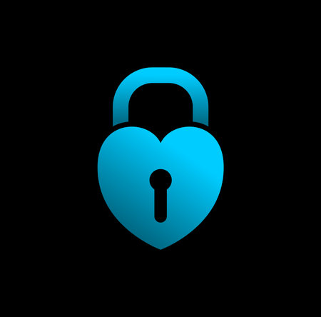 Love Padlock Logo Design Illustration vector eps format , suitable for your design needs, logo, illustration, animation, etc.のイラスト素材