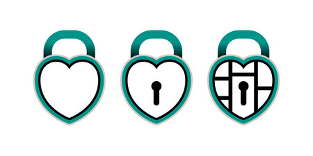 Love Padlock Logo Design Illustration vector eps format , suitable for your design needs, logo, illustration, animation, etc.のイラスト素材