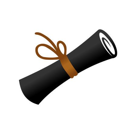 Graduation Certificate Paper Design Illustration vector eps format , suitable for your design needs, logo, illustration, animation, etc.のイラスト素材