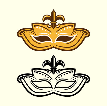 Mardi Gras Mask Design Illustration vector eps format , suitable for your design needs, logo, illustration, animation, etc.のイラスト素材