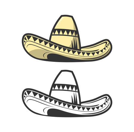 Sombrero Hat Design Illustration vector eps format , suitable for your design needs, logo, illustration, animation, etc.のイラスト素材